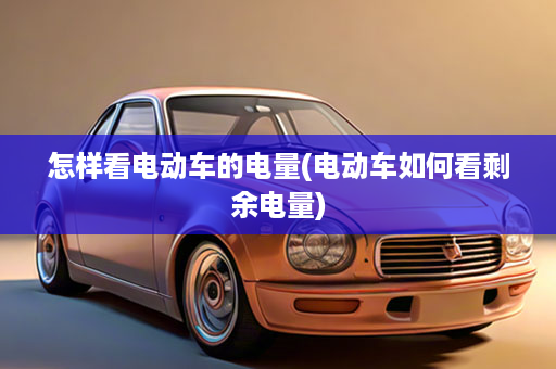 怎样看电动车的电量(电动车如何看剩余电量)